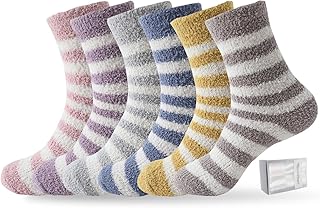 Soft Plush Fuzzy Winter Socks for Women, Bulk Pack
