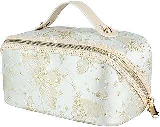 Large Butterfly Pattern Cosmetic and Travel Makeup Bag