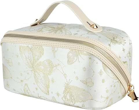 Large Butterfly Pattern Cosmetic and Travel Makeup Bag