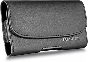 Leather belt holster for iPhone with slim case