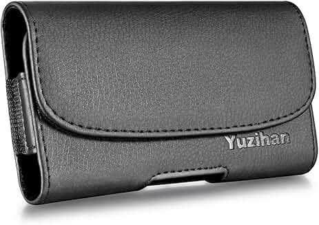Leather belt holster for iPhone with slim case