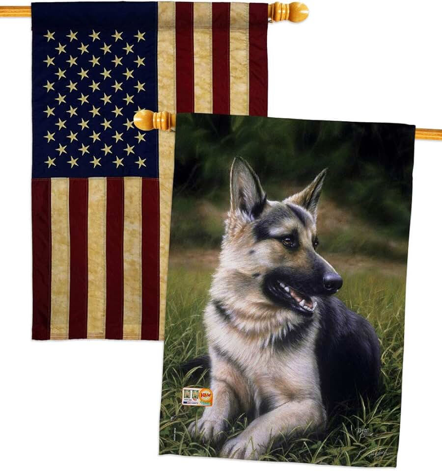 German Shepherd House Flag Pack for Pets and Garden