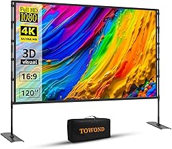 120-inch Portable Indoor/Outdoor Projector Screen with Stand