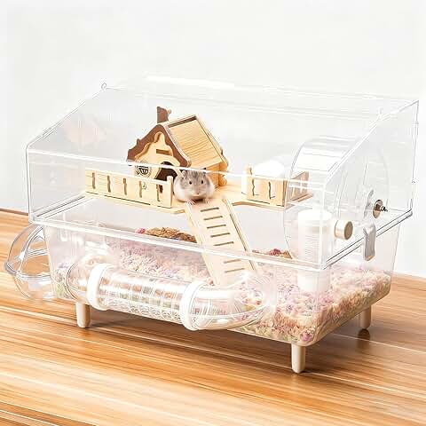 8-in-1 Hamster Cage with Accessories and Clear View