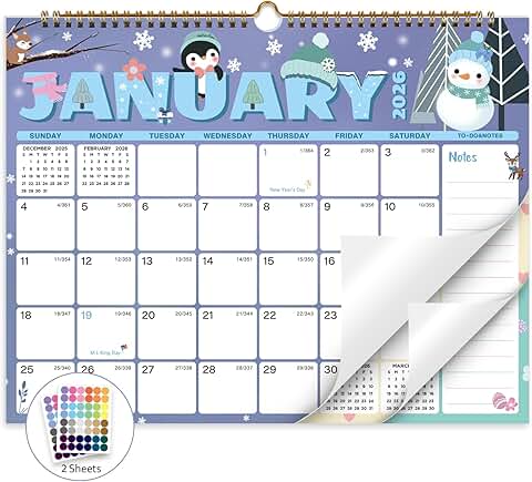 2026-2027 Wall Calendar with Julian Dates
