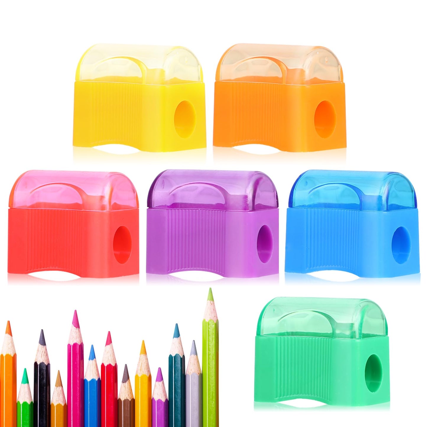 72-Pack Plastic Handheld Pencil Sharpener