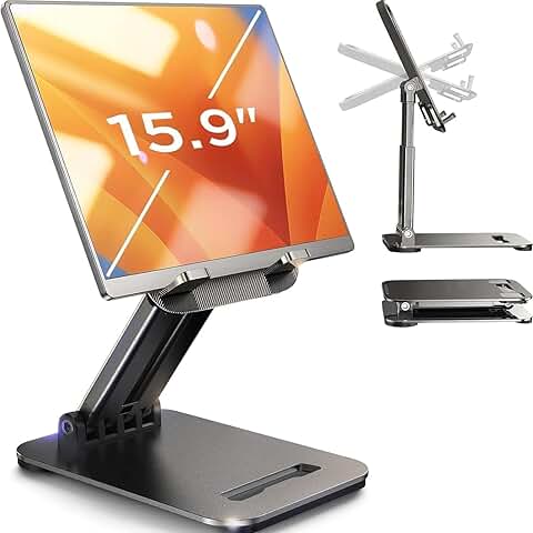 Foldable iPad and Tablet Stand for Bed and Desk