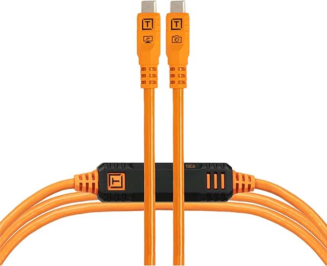 10G USB-C Data Transfer Cable, 3 ft, Orange