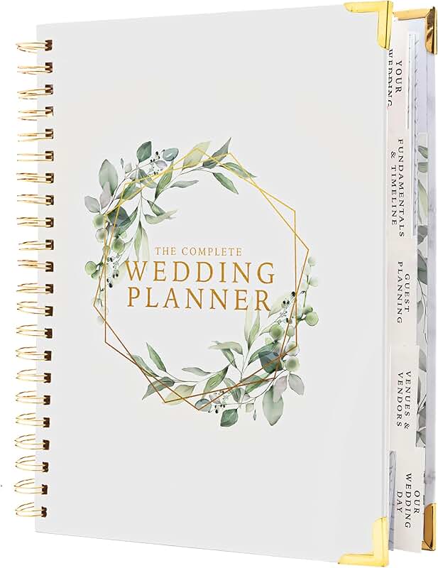 Floral Wedding Planner and Organizer Book