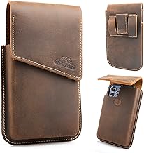Leather Phone Holster for Belt and Large Smartphones