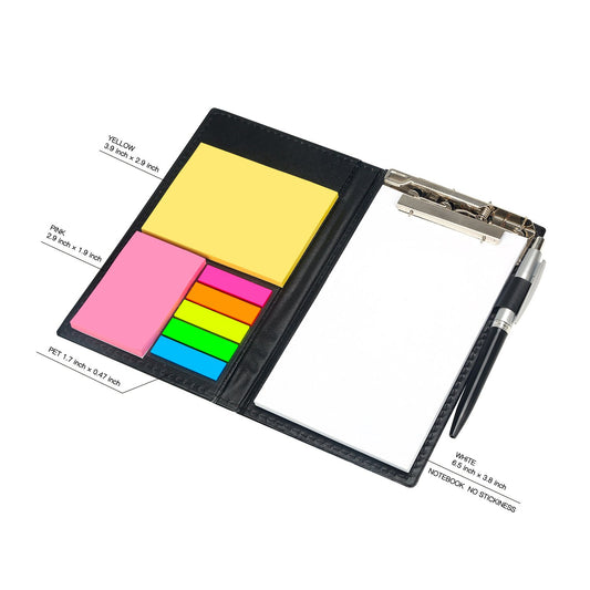 Sticky Notes and Page Markers Set with Pen and Holder