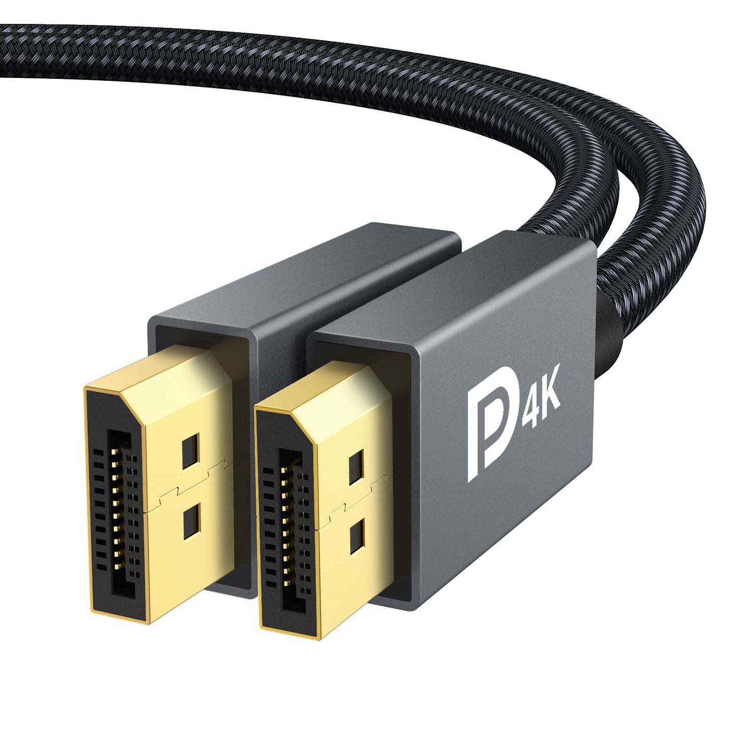 VESA DisplayPort Cable, 6.6ft DP Cable 1.2,[4K@60Hz, 2K@165Hz, 2K@144Hz], Gold-Plated Braided High Speed Display Port Cable 144Hz, for Gaming Monitor, Graphics Card, TV, PC, Laptop