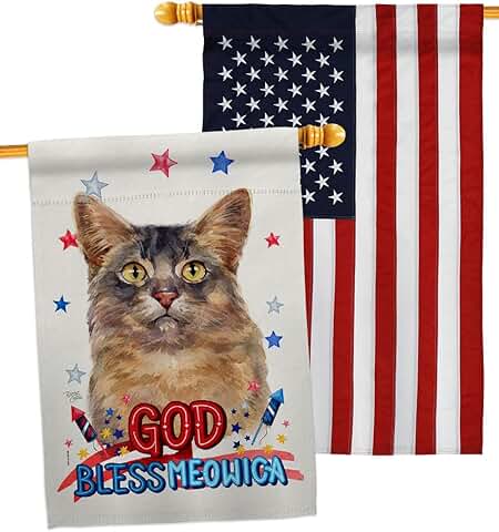 Patriotic Somali Cat House Flag Pack for Garden or Yard