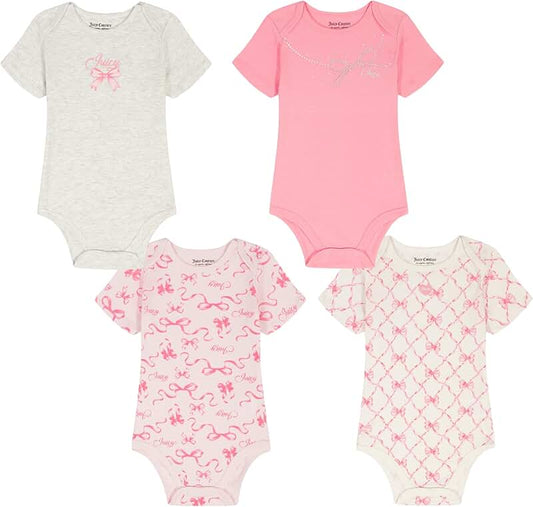 Baby Girls' Four-Pack Bodysuits