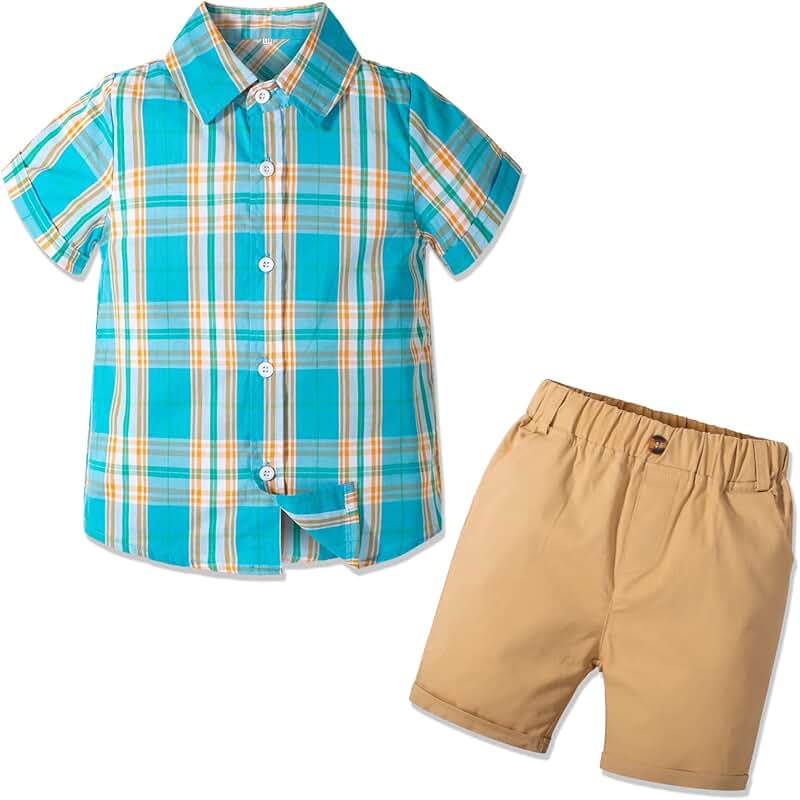 Toddler Boy Summer Dress Suit with Bow Tie and Shorts