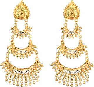 Traditional Indian Tassel Dangle Earrings for Women