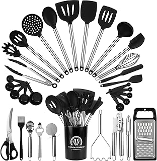 33-Piece Non-Stick Silicone Cooking Utensil Set