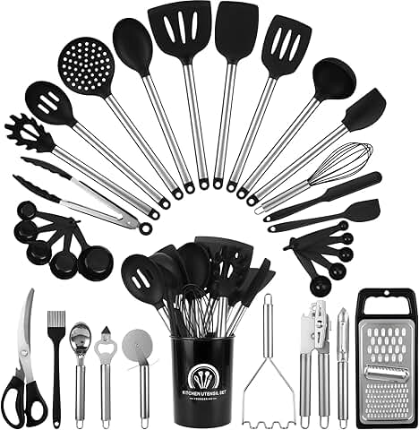 33-Piece Non-Stick Silicone Cooking Utensil Set