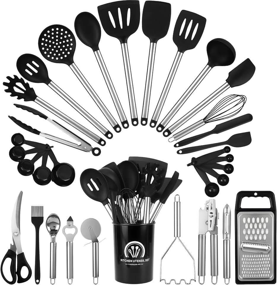 33-Piece Non-Stick Silicone Cooking Utensil Set