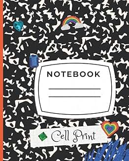 Cell Print Notebook with 120 Pages, 8.5 x 11