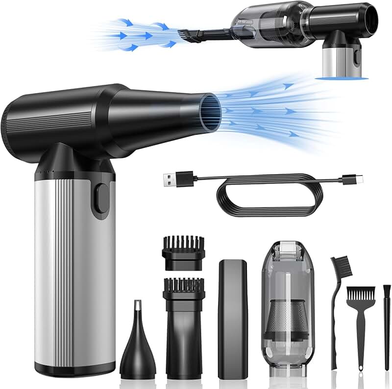 2-in-1 Electric Air Duster and Vacuum with 320000RPM