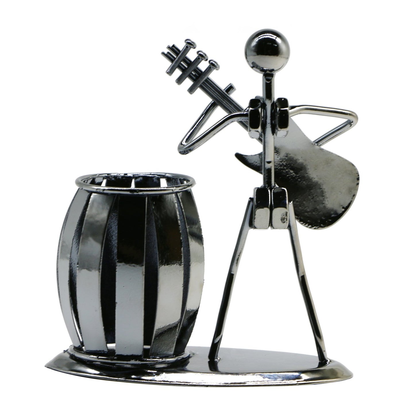 Guitar Style Metal Pen Holder for Desk Organizer