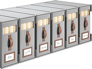 Six Gray Bed Sheet Storage Boxes with Handles