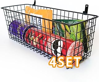 Set of 4 Large Wall Hanging Baskets for Storage