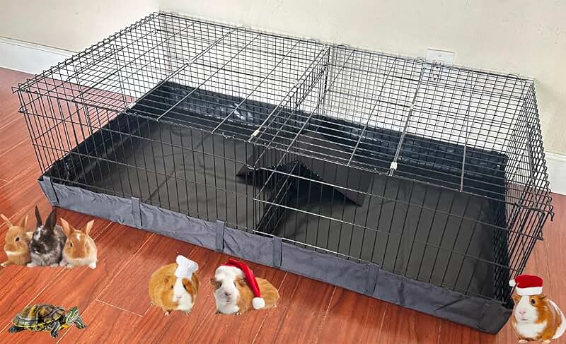 Large Guinea Pig and Small Pet Habitat with Cover