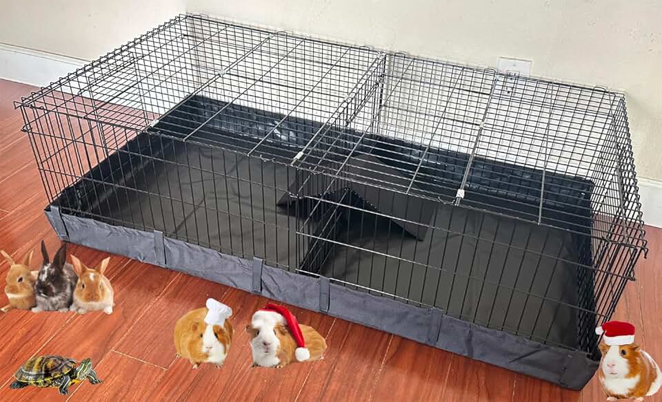 Large Guinea Pig and Small Pet Habitat with Cover