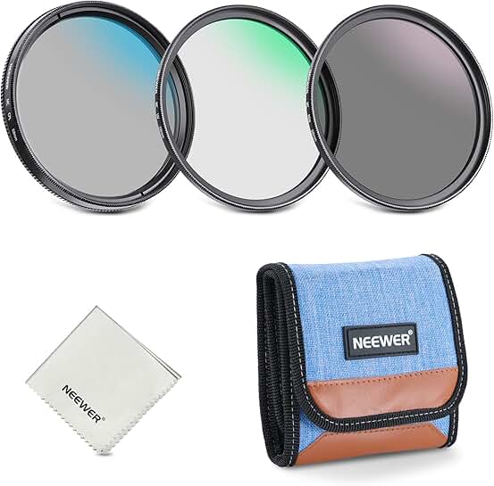58mm UV, CPL, ND Lens Filter Kit with Storage