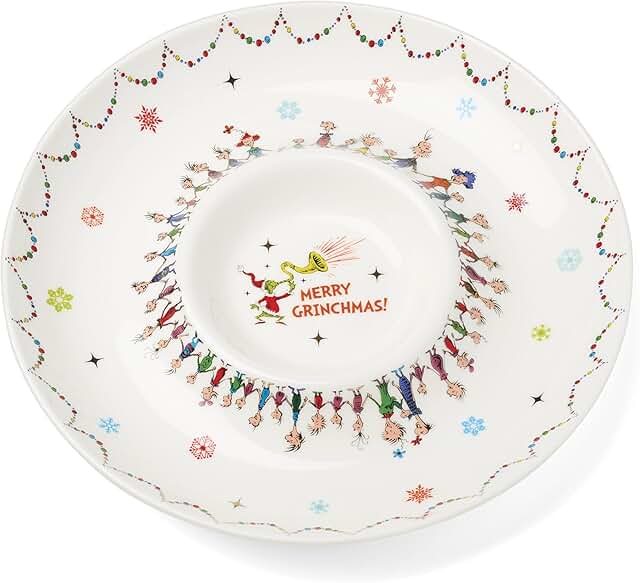 Merry Grinchmas Chip and Dip Bowl for Holidays