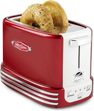 Retro 2-Slice Toaster with Crumb Tray and Cord Storage