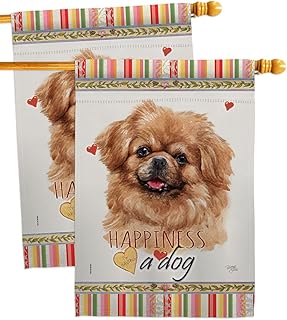 Tibetan Spaniel House Flag Set for Pets and Garden