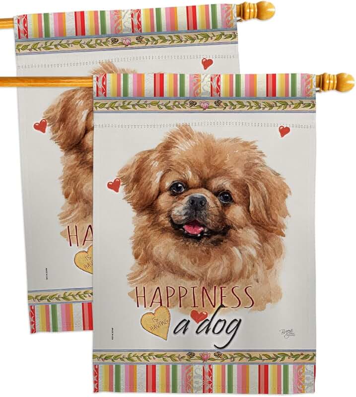 Tibetan Spaniel House Flag Set for Pets and Garden
