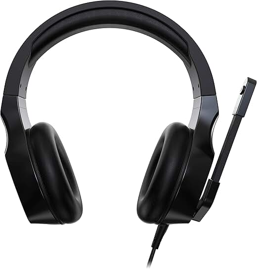 Gaming headset with adjustable headband and omnidirectional mic