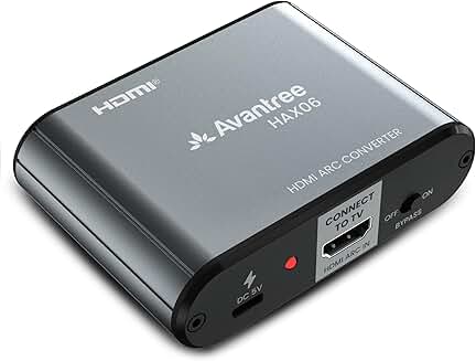 HDMI ARC Audio Extractor with Passthrough and Multiple Outputs