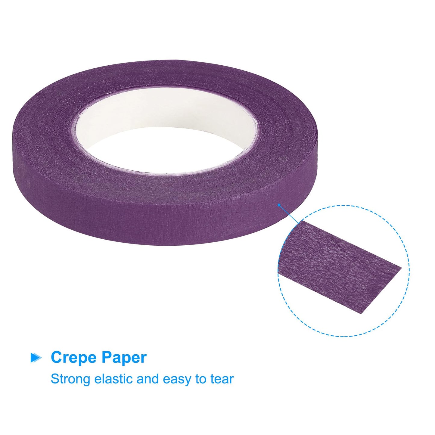 Vibrant Purple Floral Tapes 6 Rolls 27 Meters