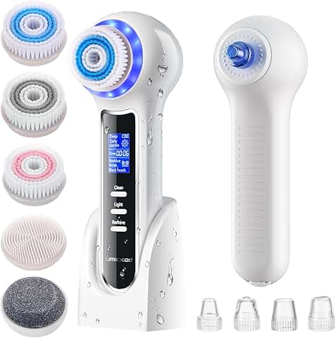 Rechargeable 3-in-1 Face Scrubber with LCD Screen