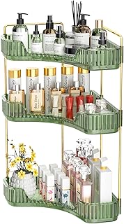 3-Tier Corner Bathroom Counter Organizer in Green