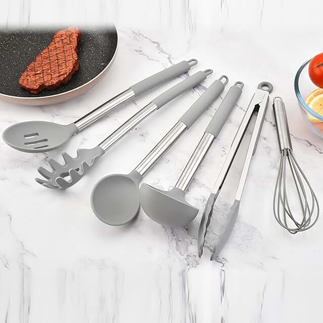 15-Piece Heat-Resistant Silicone Kitchen Utensil Set