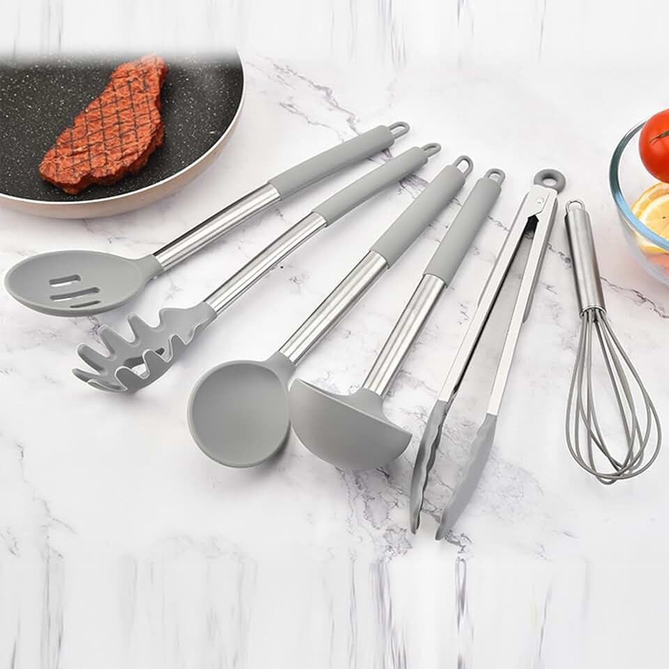 15-Piece Heat-Resistant Silicone Kitchen Utensil Set