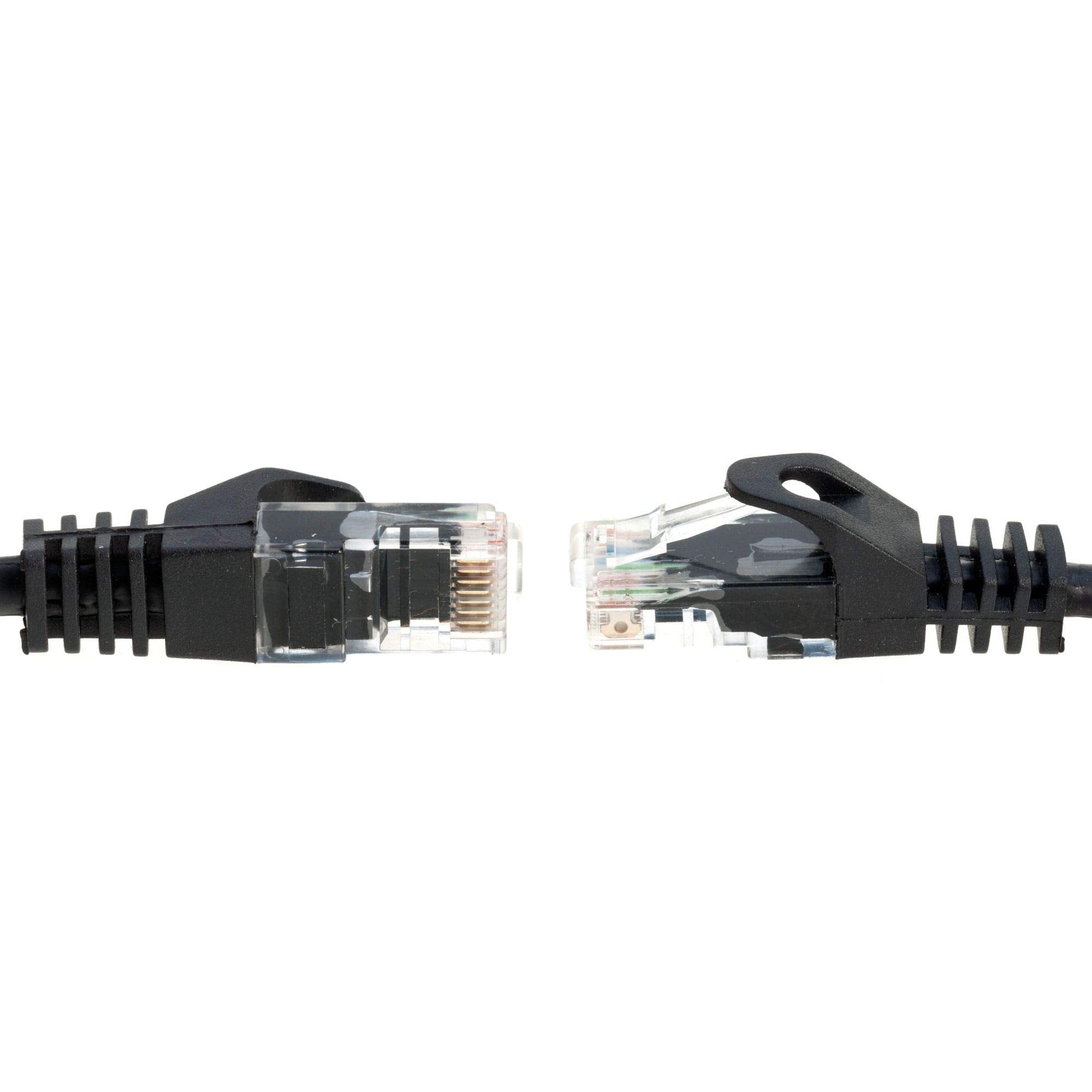 100ft Black Cat5e Ethernet Network Patch Cable Internet Wire for Modem, Router, Pc, TV, Consoles