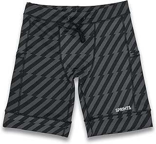 Men's 8-Inch Compression Shorts with Pockets and Drawcord