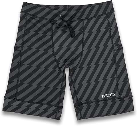 Men's 8-Inch Compression Shorts with Pockets and Drawcord
