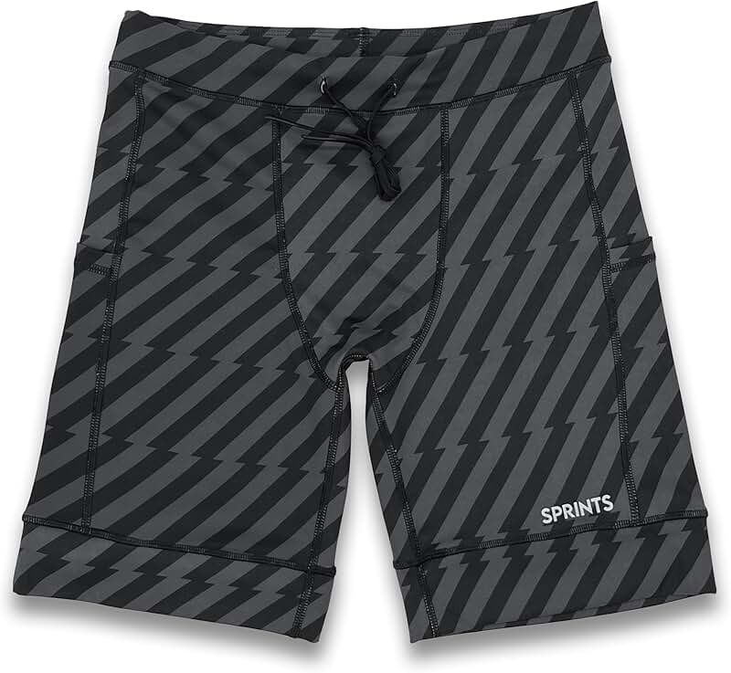 Men's 8-Inch Compression Shorts with Pockets and Drawcord