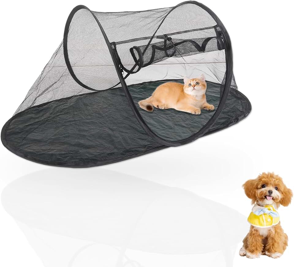 Outdoor Cat Tent with Mesh and Carry Bag