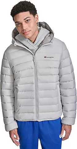 Men's Lightweight Puffer Jacket with Hood