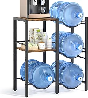 5 Gallon Water Jug Holder with Wood Shelves