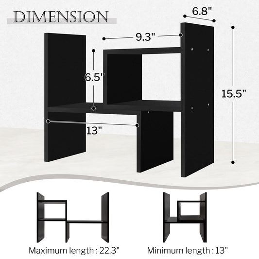 Adjustable Wooden Desktop Organizer and Display Shelf